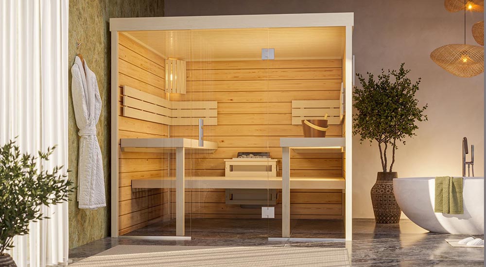 Installation d'un sauna dans une pièce à vivre