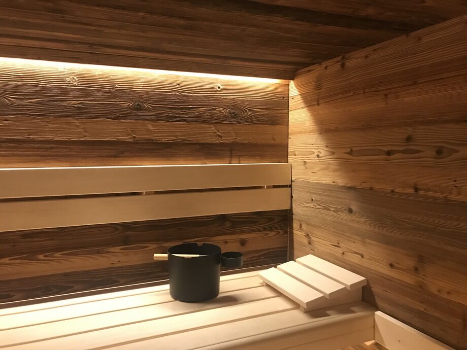 Zoom sur le bois du sauna 