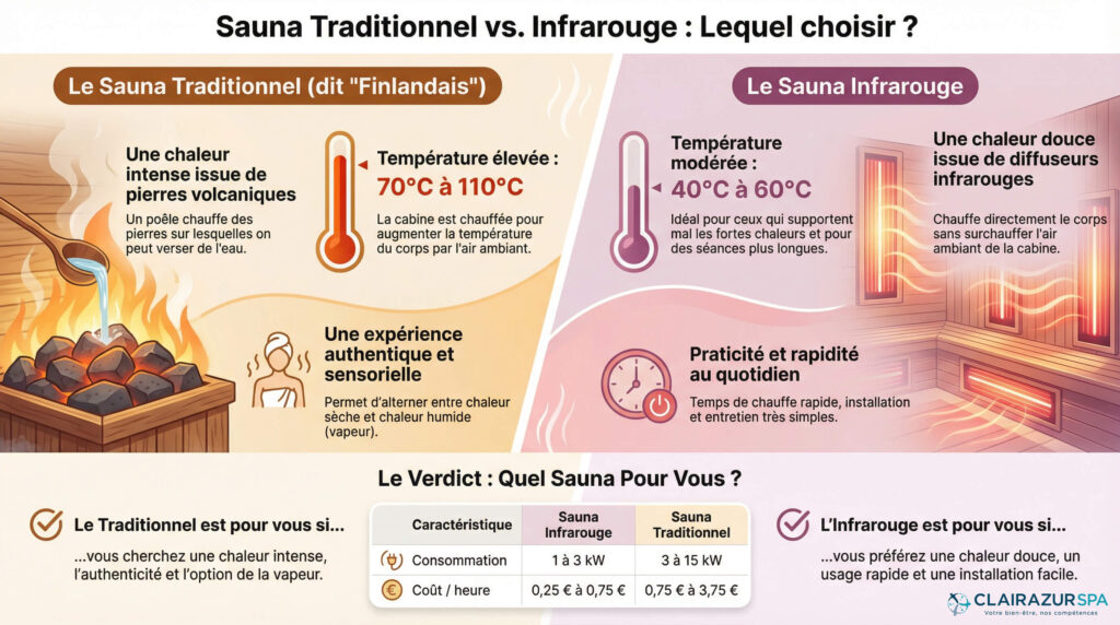 Sauna Tradition ou Infrarouge1